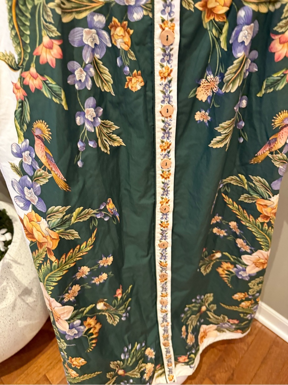 Farm Rio Nature green long sleeve floral Maxi dress - Picture 9 of 11